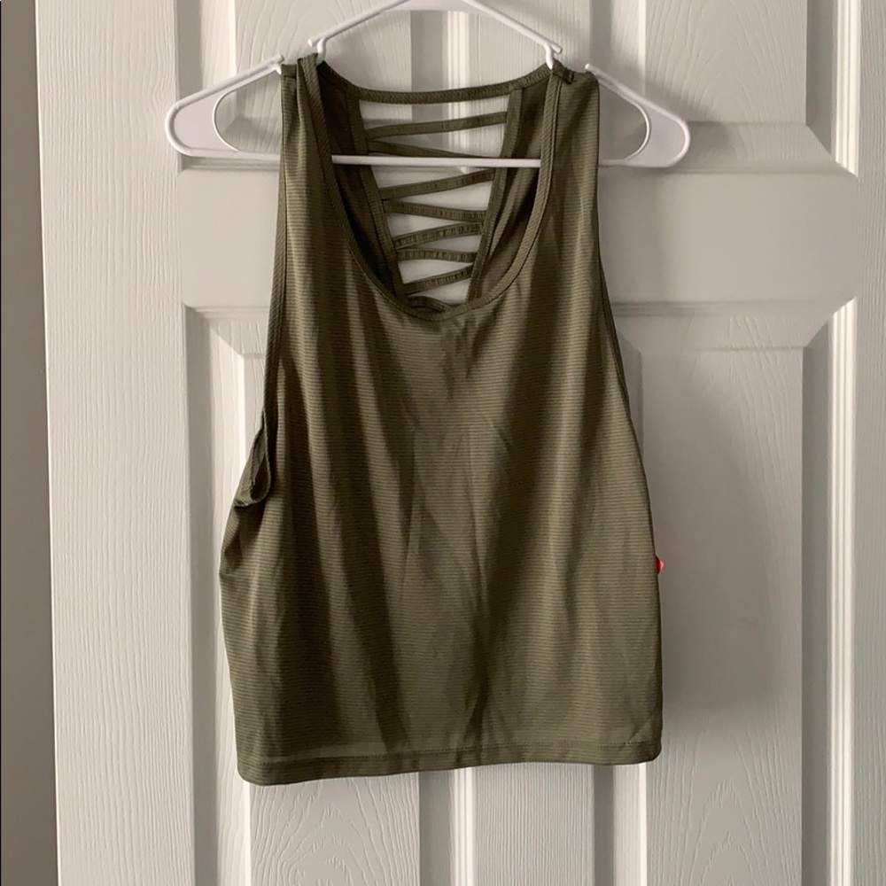 Olive Green Athletic tank top